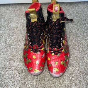 Under Armour Spotlight MC LE Jackpot Football‎ Cleats Men's Size 10.5 Red Gold